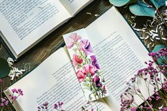 Floral Bookmark, April Bookmark, Sweetpea Flowers Bookmarks Product Image 3