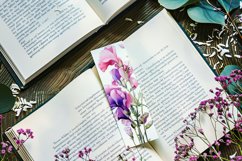 Floral Bookmark, April Bookmark, Sweetpea Flowers Bookmarks Product Image 4