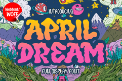 April Dream | Retro Cute Display Webfont for Playful Website Product Image 1
