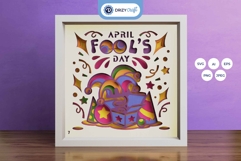 April Fools Day 3D Layered Paper Cut - April Mop 3D SVG Product Image 1