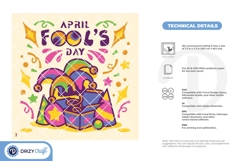 April Fools Day 3D Layered Paper Cut - April Mop 3D SVG Product Image 4