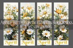 Floral Bookmark, April Bookmark, Daisy Flowers Bookmark, s2 Product Image 1