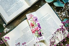 Floral Bookmark, April Bookmark, Sweetpea Flowers Bookmarks Product Image 3