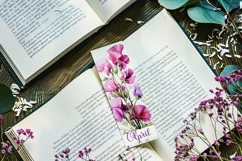 Floral Bookmark, April Bookmark, Sweetpea Flowers Bookmarks Product Image 5