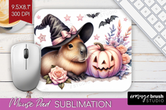 Capybara Halloween Mouse Pad Sublimation Coquette Mousepad Product Image 1