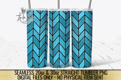  Aqua Blue Black White and Gold Tumbler bundle Tangram Chevron Pattern for School Colors and Sports Teams