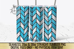  Aqua Blue Black White and Gold Tumbler bundle Tangram Chevron Pattern for School Colors and Sports Teams