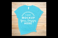 Bella Canvas 3001 Tshirt Mock-up AQUA Product Image 1