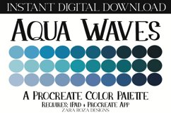 Aqua Waves Procreate Color Palette - 30 Swatches Product Image 1