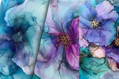 Aquamarine Alcohol Ink Bugambilia Digital Paper Bundle Product Image 3