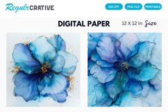 Alcohol Ink Bugambilia Flower Digital Paper, Alcohol Ink Product Image 1