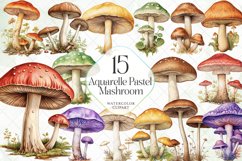 Aquarelle Pastel Mashroom Sublimation Product Image 1