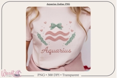 Aquarius Zodiac PNG, Cozy Faux Knit Astrology Clipart, Product Image 5
