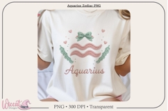 Aquarius Zodiac PNG, Cozy Faux Knit Astrology Clipart, Product Image 4