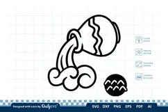 Cute Zodiac Sign SVG | Kawaii Astrology Design Product Image 2