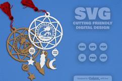 Aquarius Dream Catcher Laser Cut Set SVG Product Image 2