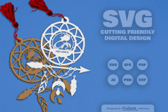 Aquarius Dream Catcher Laser Cut Set SVG Product Image 2