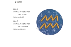 Aquarius Embroidery Design - Astrological Embroidery Pattern Product Image 2
