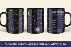 Aquarius mug wrap, zodiac mug wrap Product Image 1