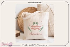 Aquarius Zodiac PNG, Cozy Faux Knit Astrology Clipart, Product Image 7