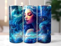 Zodiac Signs Skinny Tumbler Wrap Sublimation Bundle Product Image 6