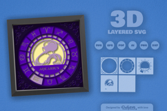 Aquarius Zodiac 3D Shadow Box Layered Papercut Product Image 3