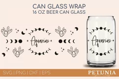 Zodiac Sign svg being used as a beer can glass wrap