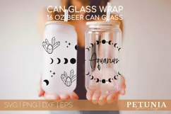 Zodiac Sign svg being used as a beer can glass wrap