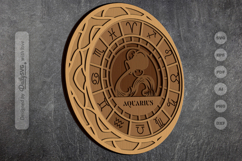 Aquarius Zodiac Layered Laser Cut Product Image 3