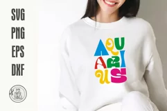 Aquarius Zodiac Sign Svg cut files use for funny Birthday shirts, hoodies, crewnecks, mugs, printables, stickers, card making, pillows, sweatshirts and more