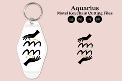 aquarius zodiac signs keychain svg cutting files or sublimation files for keychain