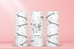Aquarius zodiac skinny tumbler sublimation wrap with high resolution and transparant background are for 20oz and 30oz skinny tumbler