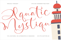 Aquatic Mystiqu - Stylish Handwritten Font Product Image 1