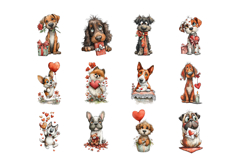 Valentine Dog Clipart Product Image 3