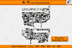 AR 15 engraving, Scroll laser design, Ornamental scrollwork, Firearm vector files, AR15 scroll pattern, EZCAD laser, Firearms laser engraving files, Laser cut svg, Gun engraving art, Scroll vector design
