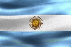 Argentina flag - waving textile background Product Image 1