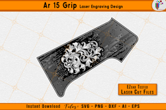 AR15 grip scroll, Grip engraving file, Gun scrollwork, Laser engraving svg, Firearms grip design, EZCAD laser files, firearms laser engraving, AR15 grip art, Scroll pattern laser, Vector gun design