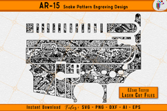 AR15 Snake Pattern Firearms Gun Laser Engraving Design Files