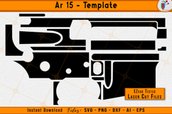 AR15 Template Firearms Gun Laser Engraving Design Files