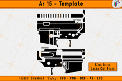 AR15 Template Firearms Gun Laser Engraving Design Files