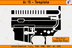 AR15 Template Firearms Gun Laser Engraving Design Files