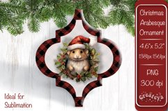 Arabesque tiles Christmas ornament Sublimation Watercolor Product Image 1