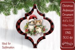 Arabesque tiles Christmas ornament Sublimation Watercolor Product Image 1