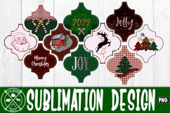 Arabesque Christmas Tile Sublimation|Ornament PNG Product Image 1