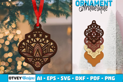 Mandala Christmas Ornaments Arabesque lasercut Product Image 1