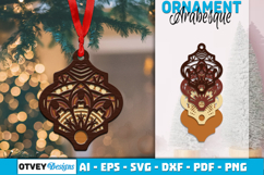 Mandala Christmas Ornaments Arabesque lasercut Product Image 1