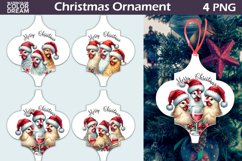 Chicken Arabesque Ornament | Retro Christmas Ornament Product Image 1