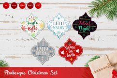 Arabesque Christmas Tree Ornament with Text Set Product Image 2