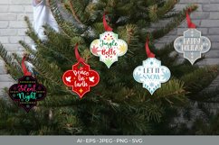 Arabesque Christmas Tree Ornament with Text Set Product Image 1