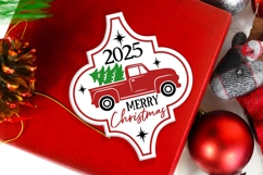 2025 Arabesque Ornament, Merry Christmas SVG, Christmas 2025 Product Image 1
